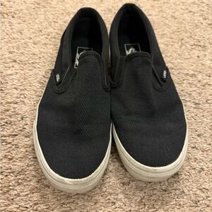 Vans Black Canvas Slip-Ons